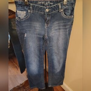 Series 31 Maurices Straight Leg Stylish Blue Women's Jeans Size 16